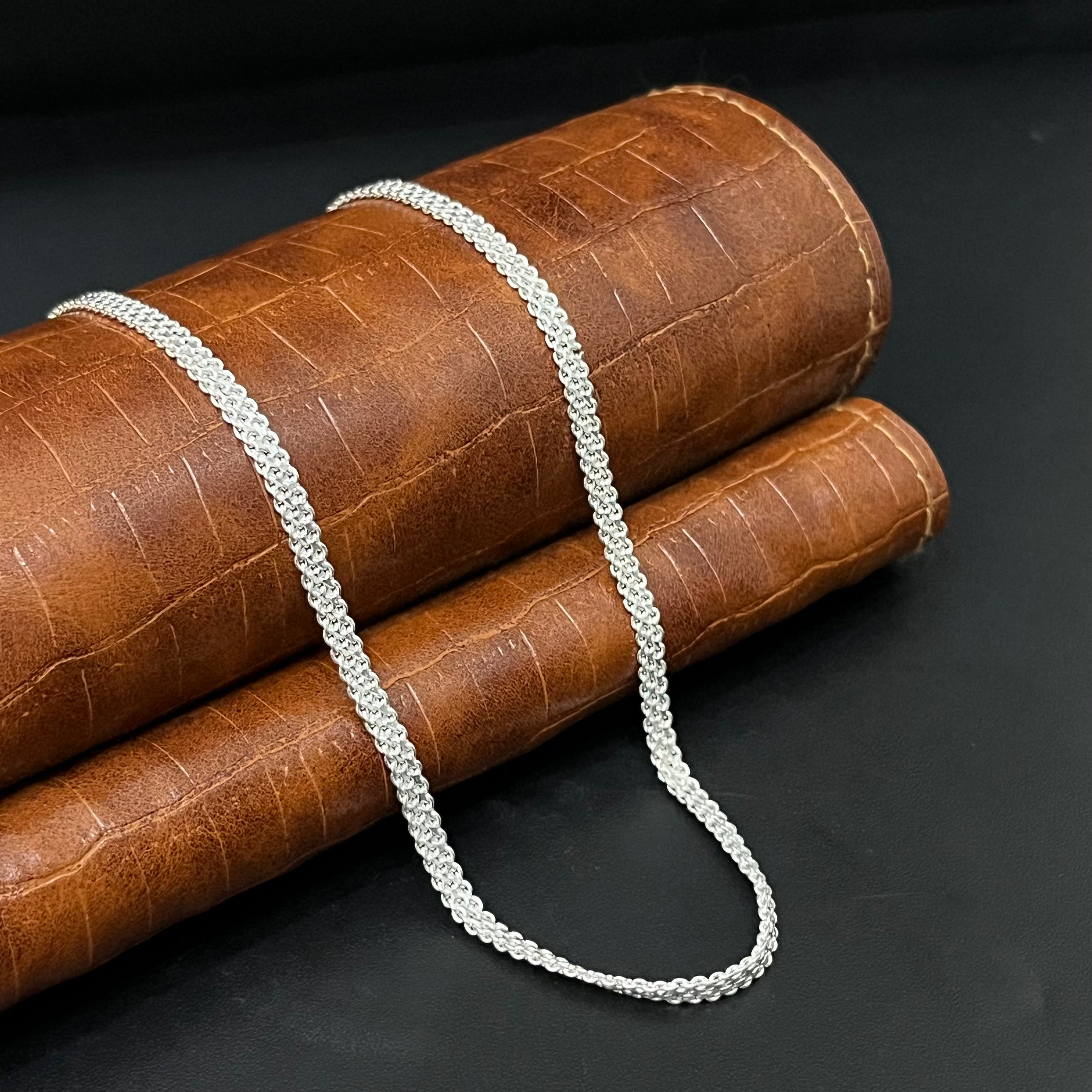 Silver Mens Chain Flat 22inches 925