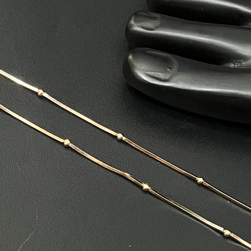 Silver Ladies Anklet 3 Ball Flat 925