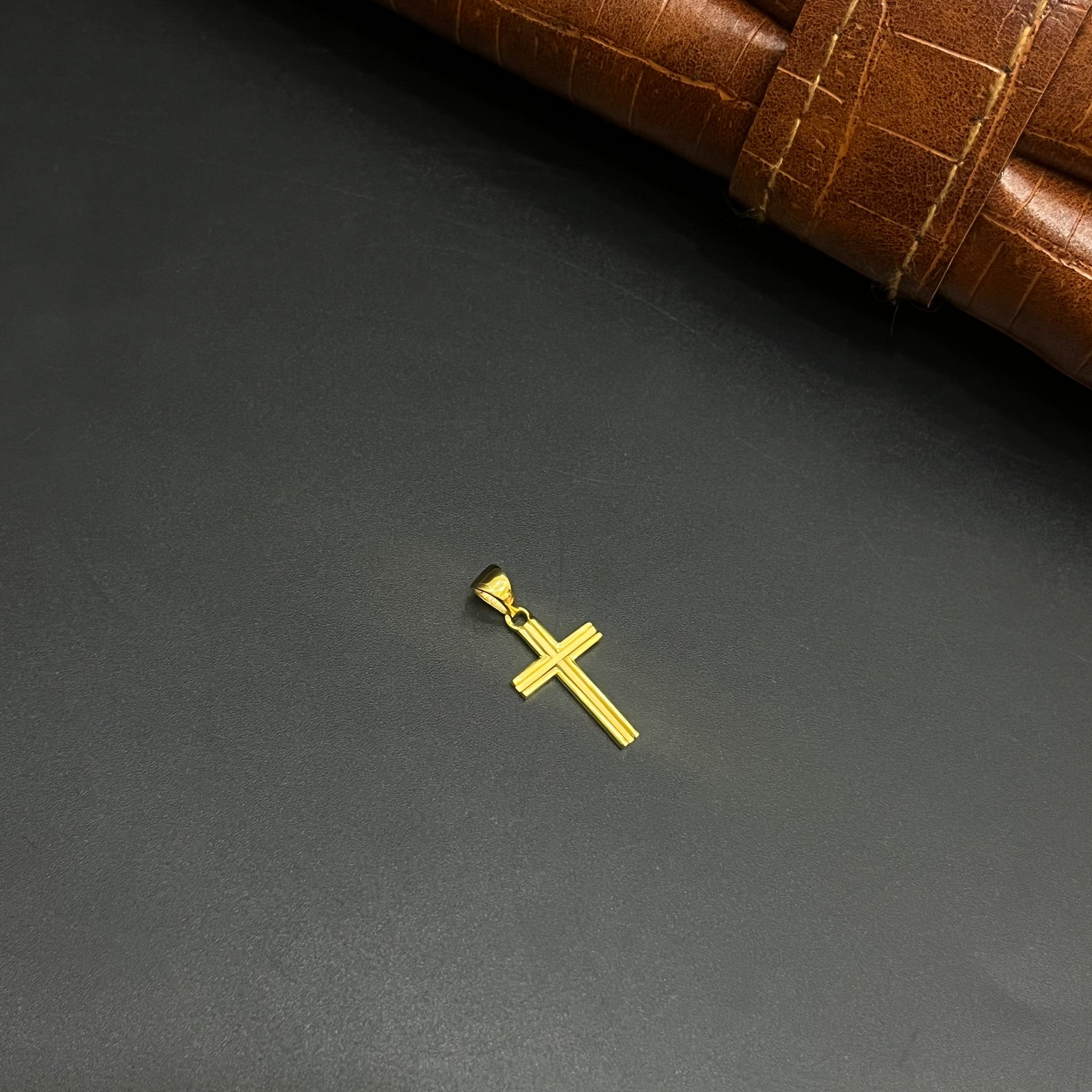 Gold Pendant Jesus Cross 22K 916