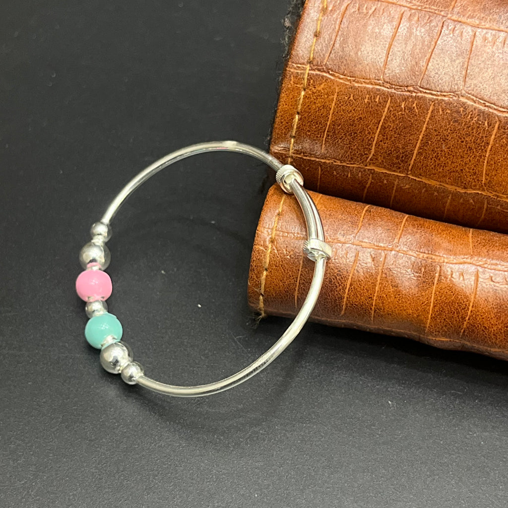 Silver Kids kada Multi Color Beads 925