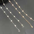 Ladies Anklet Flower Design Stones