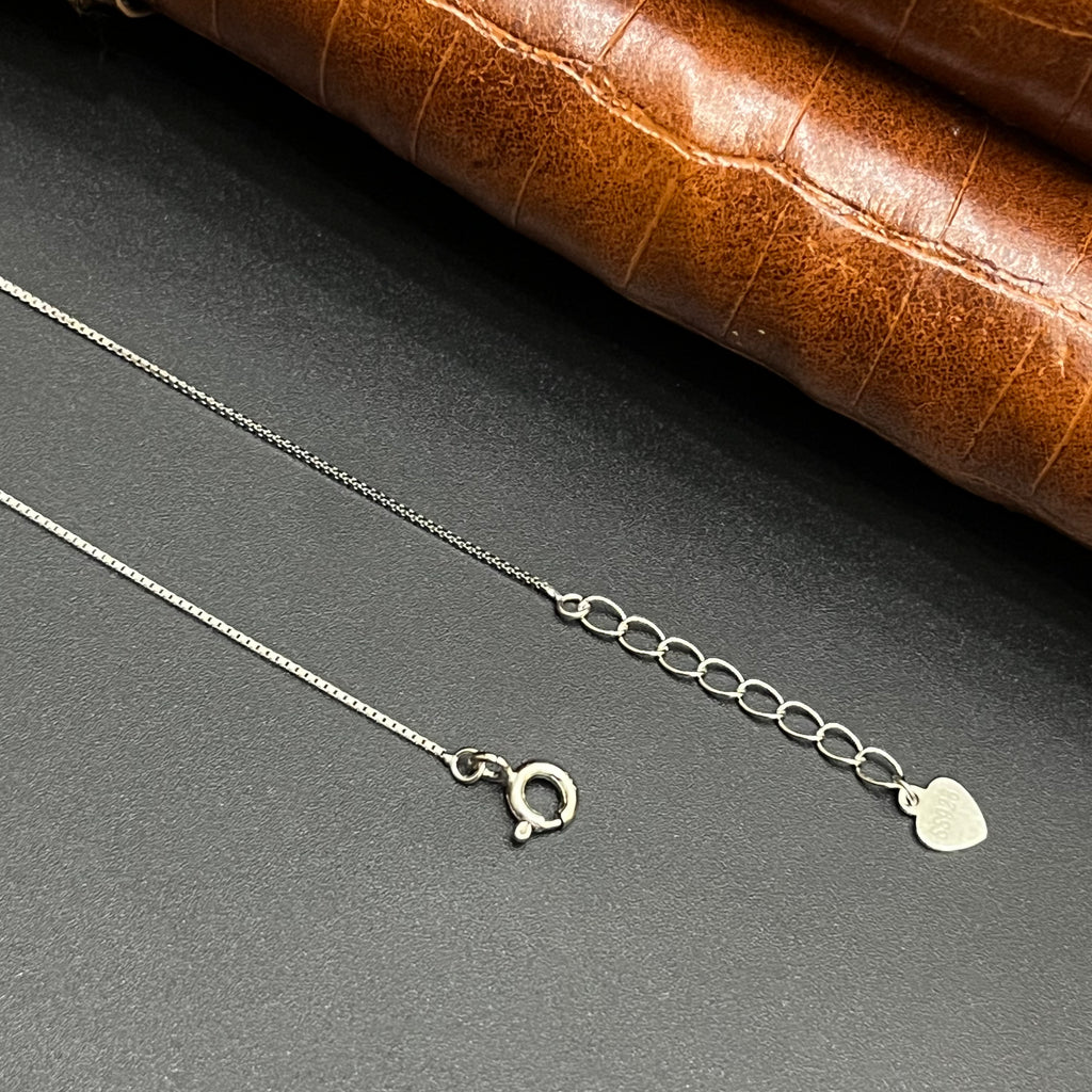 Silver Ladies Pendant Chain Solitare Big Dic Crystal 925