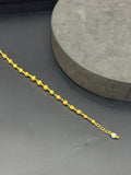Silver Ladies Bracelet CNC Gold Finish C02 925