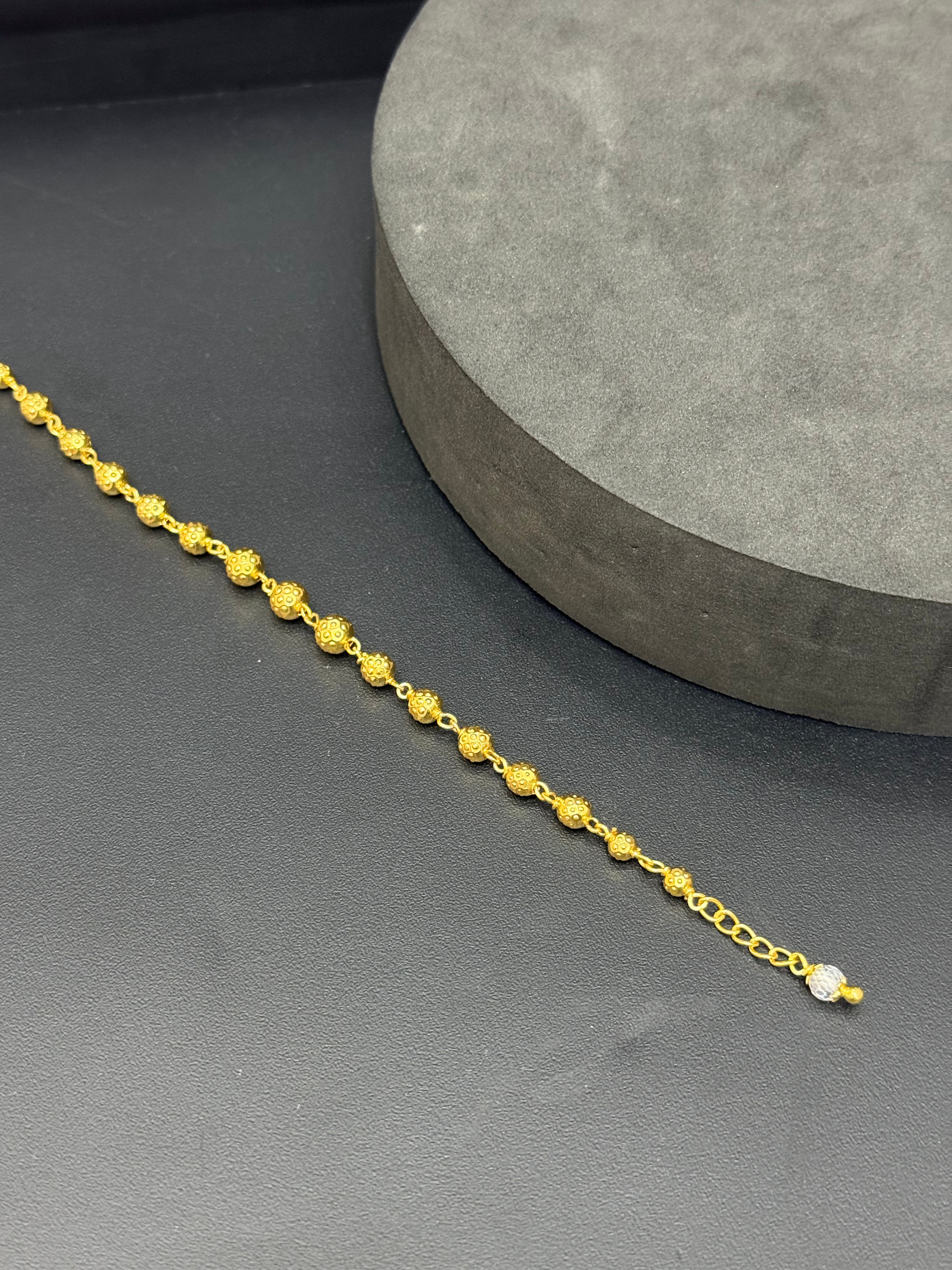 Silver Ladies Bracelet CNC Gold Finish C02