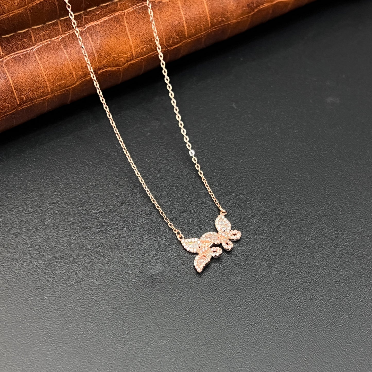 Silver Ladies Butterfly Chain 2B