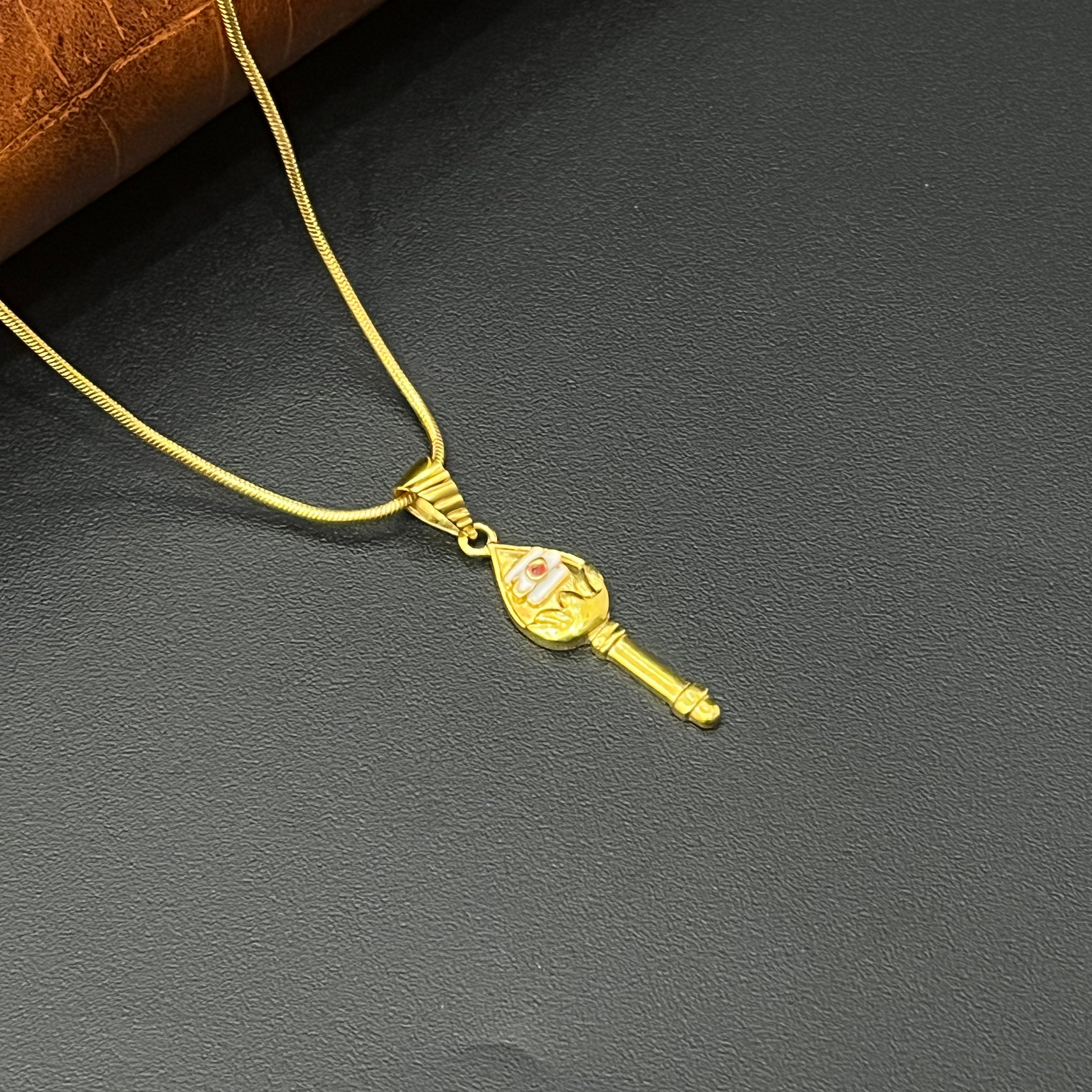 Silver Vel Pendant Gold Finished