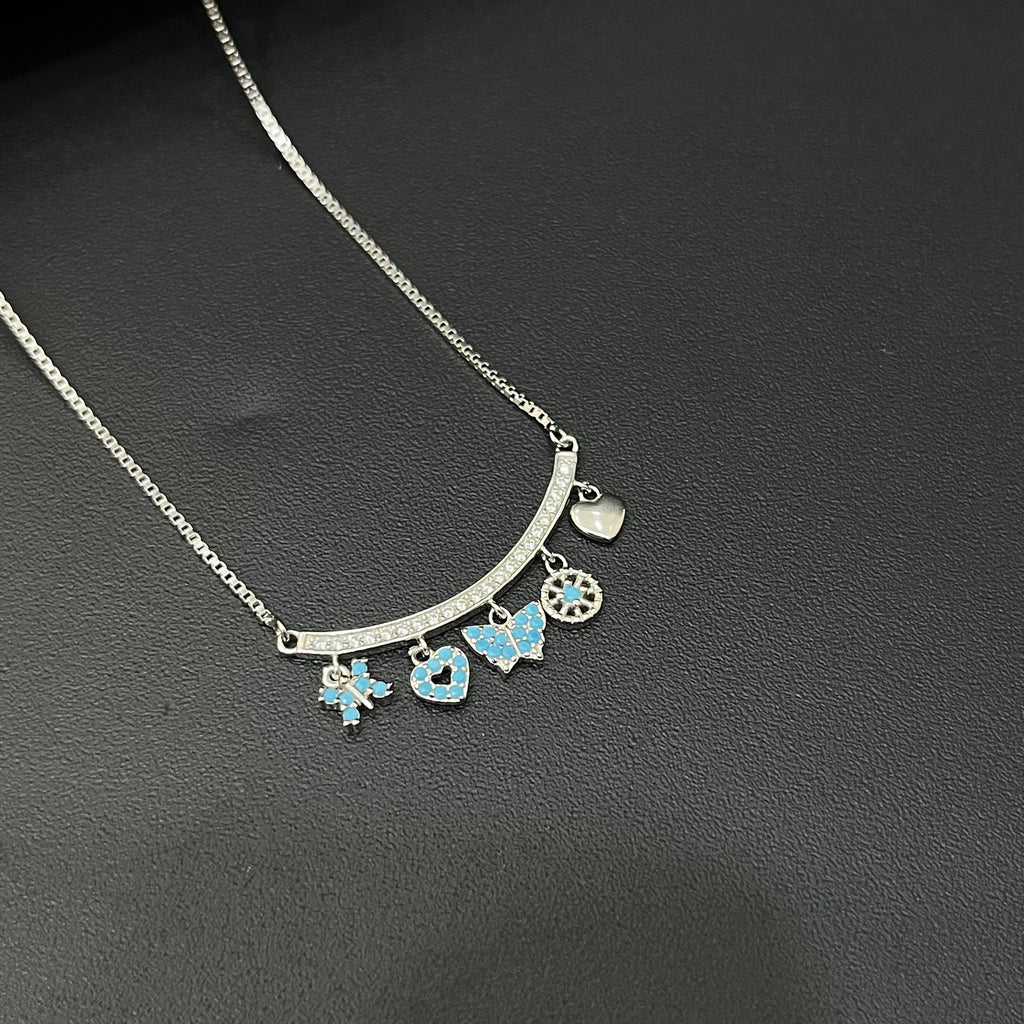 Silver Ladies Chain Charms Hanging