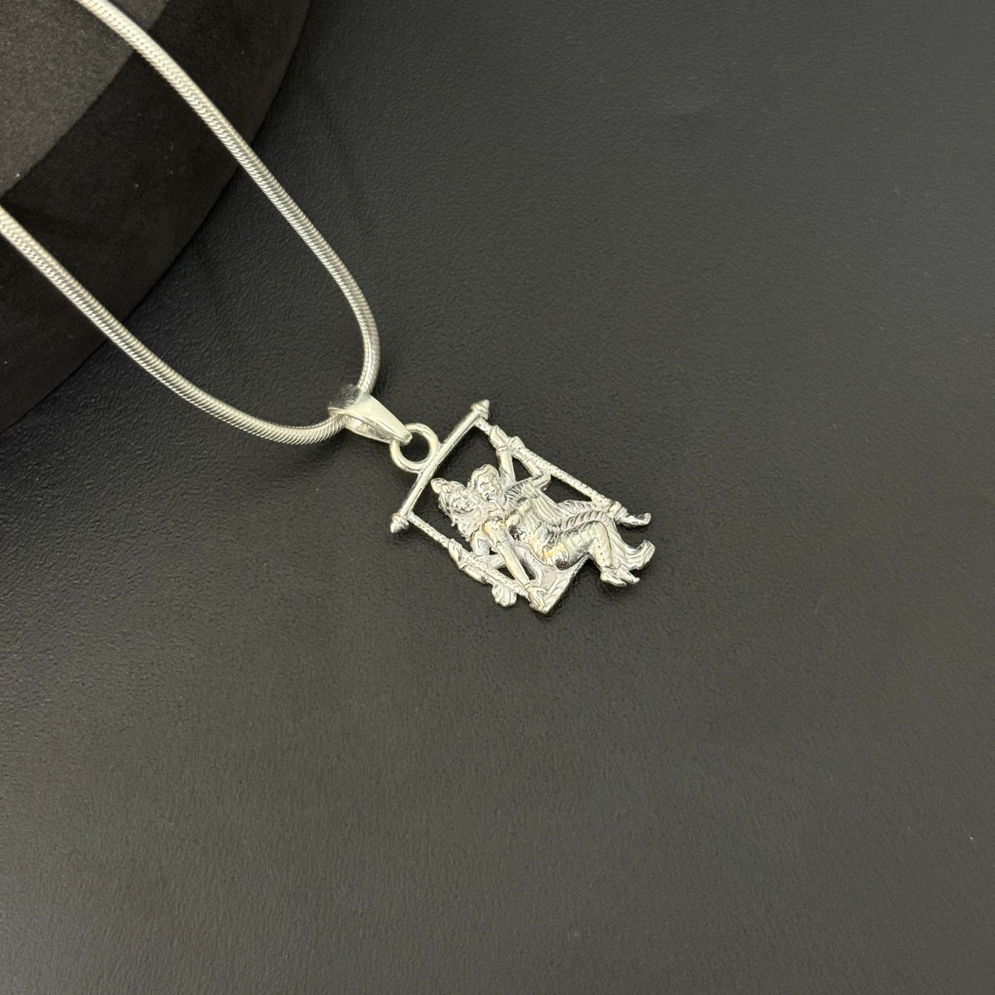 Silver Pendant_Krishna & Swing