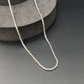 Silver Men's Mini Oxidized Chain