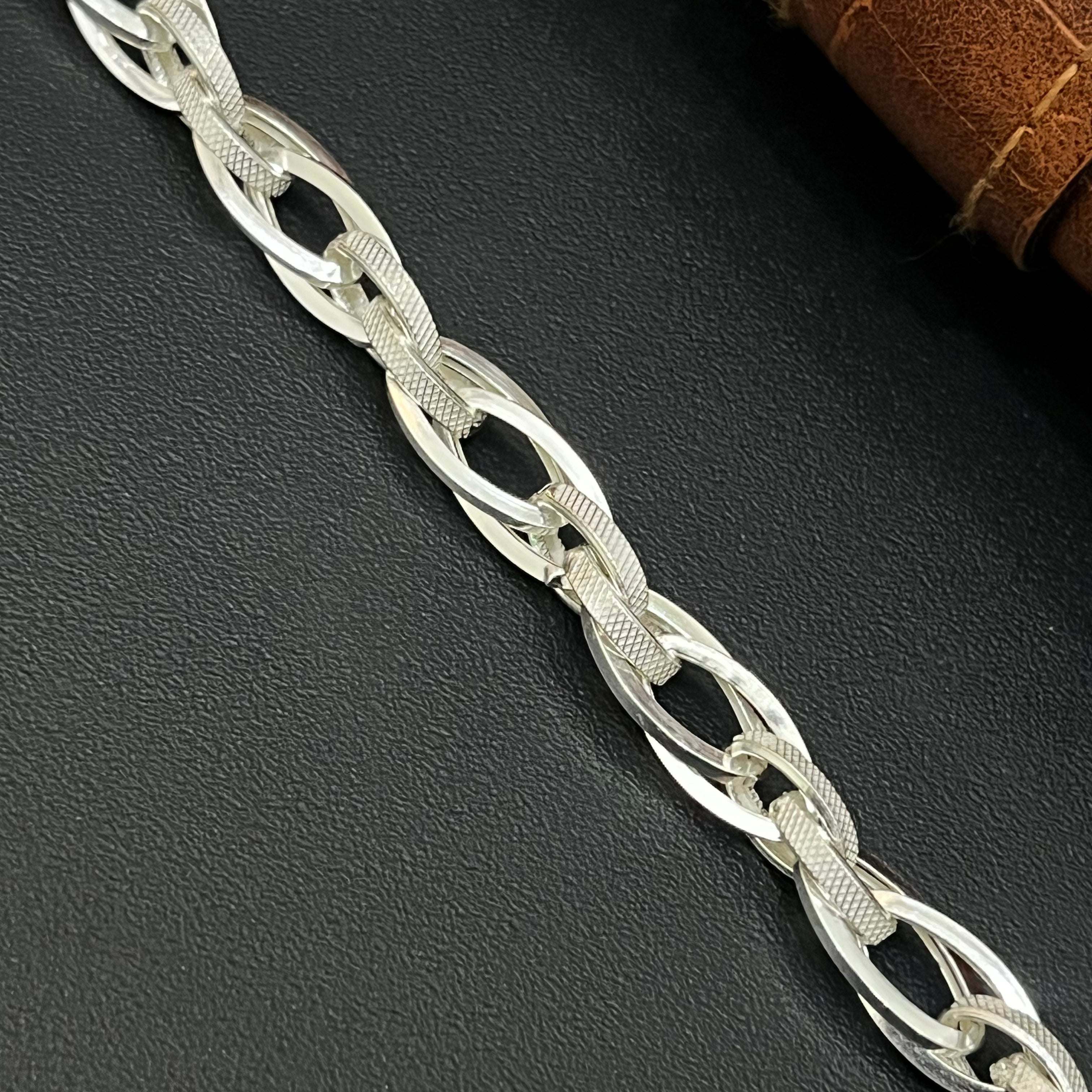 Silver Mens Bracelet Indo Italy MS04 925