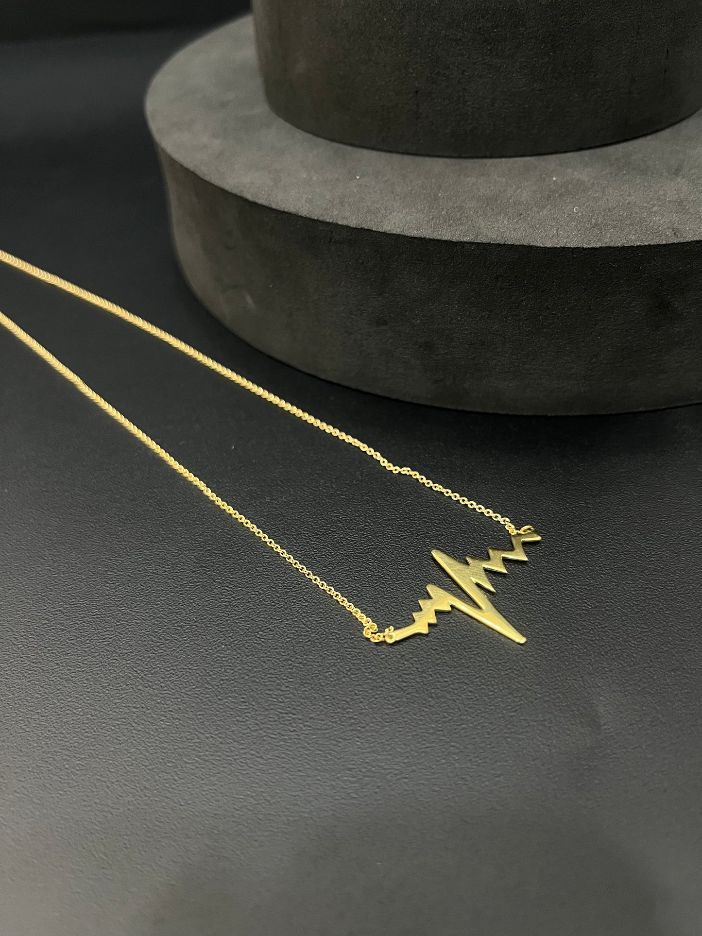 Ladies Silver Chain Gold Finished Heart beats Butterfly