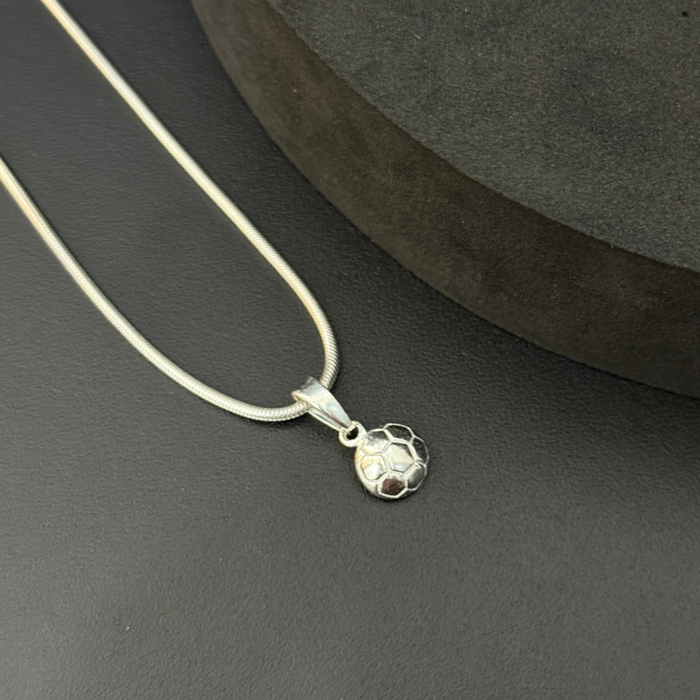 Silver Pendant  Football