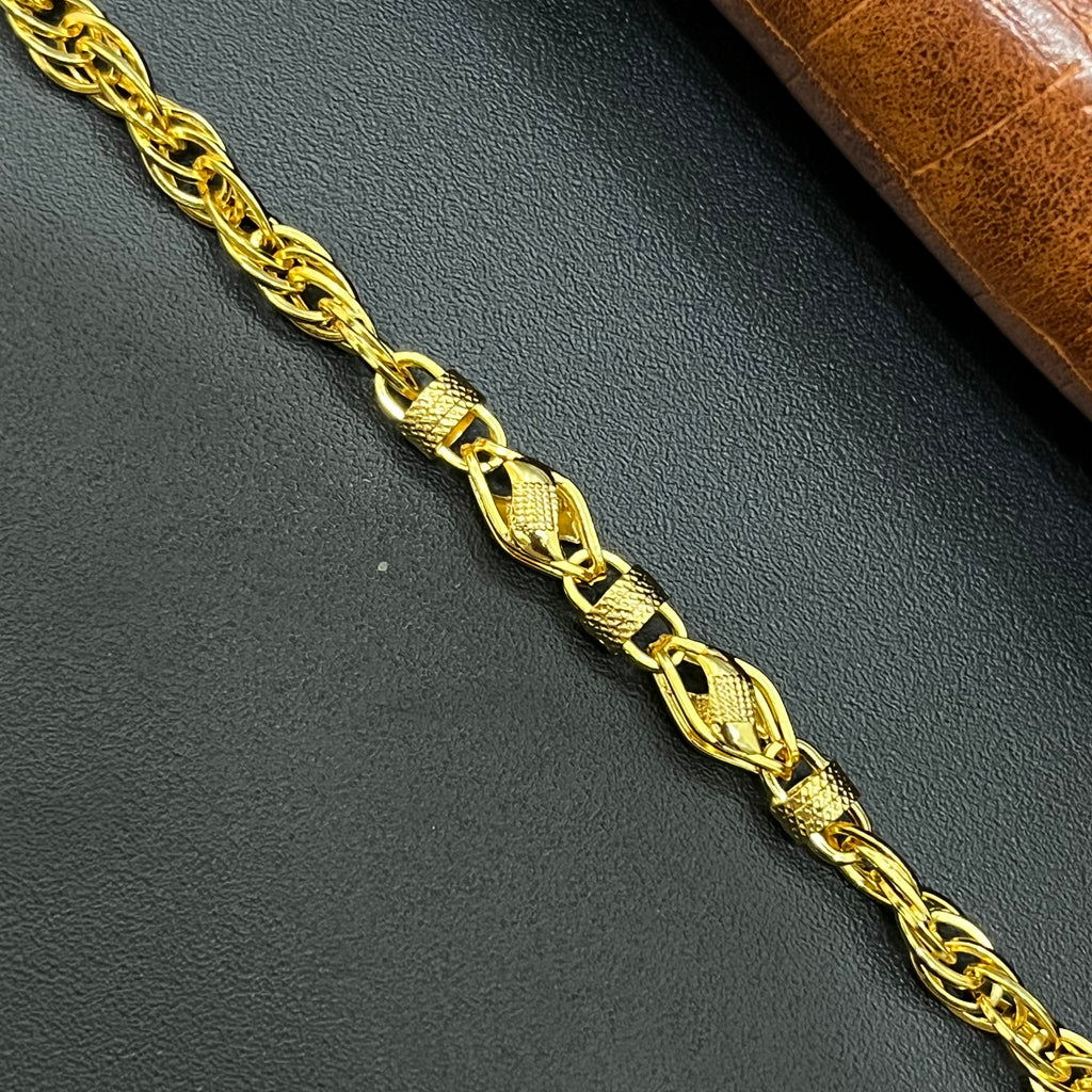 Silver Mens Chain Gold Finished Indo Italian 925