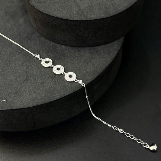 Ladies Silver Bracelet 3 Circle