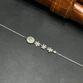 Silver Ladies Bracelet Crystal Bloossom White Stone 925