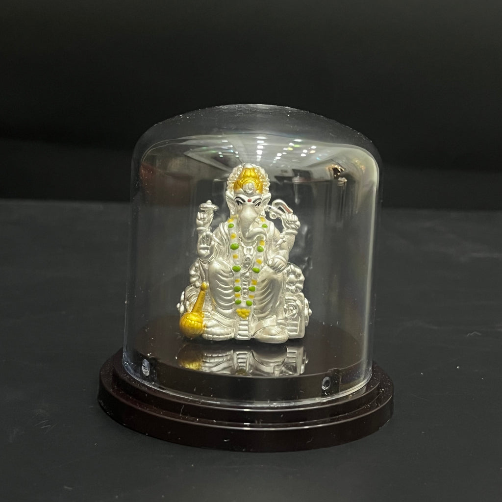 Silver Idol Ganesha Gold Finish DS01 999