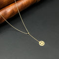 Silver Ladies Chain Smiley Gold Finished