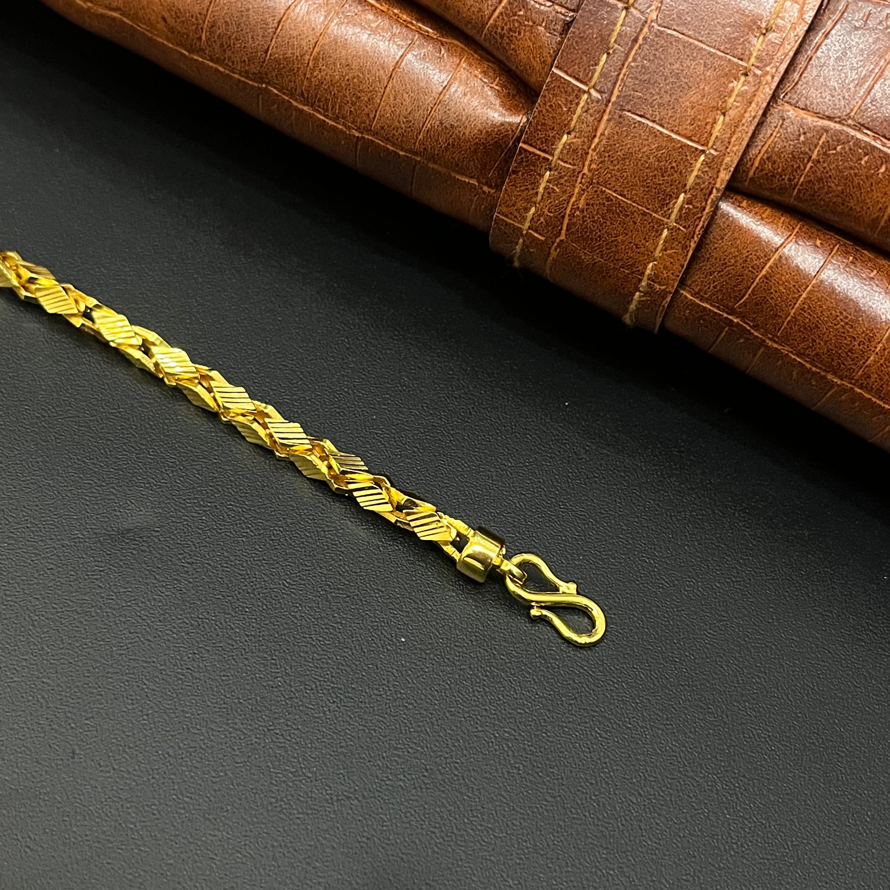 Silver Mens Bracelet  Gold Finish Kathli