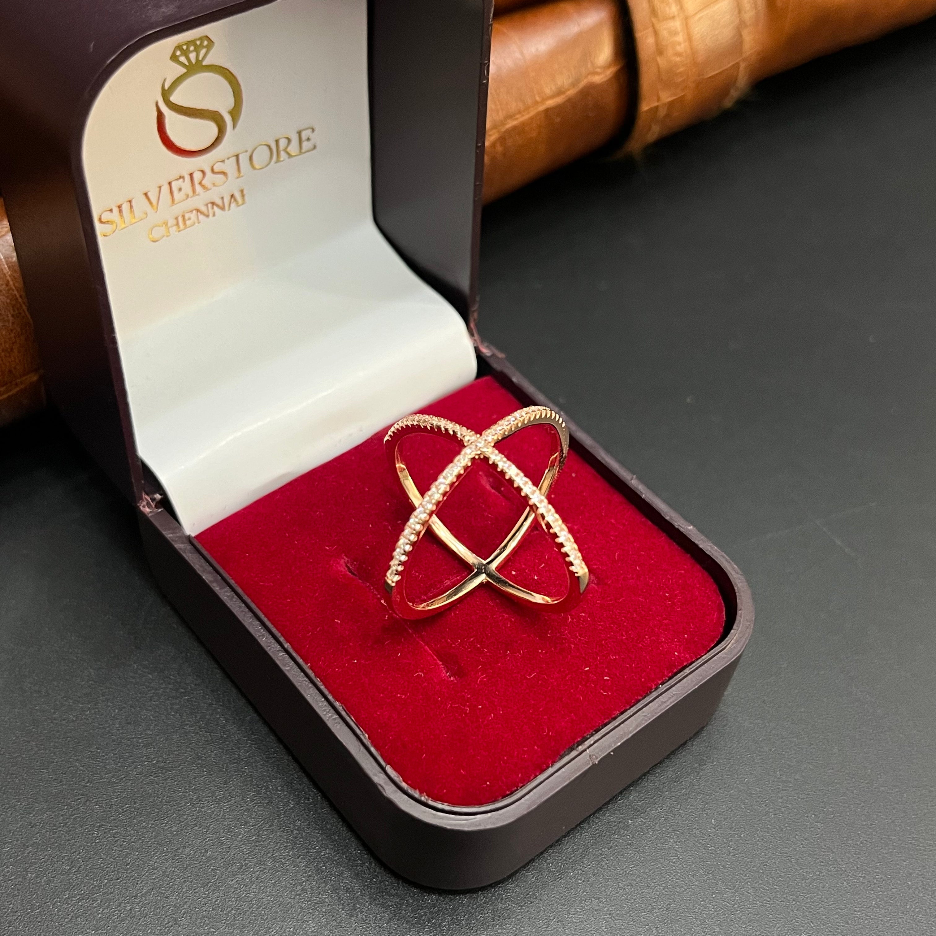 Silver Ladies Vanki Ring Rose Gold 925