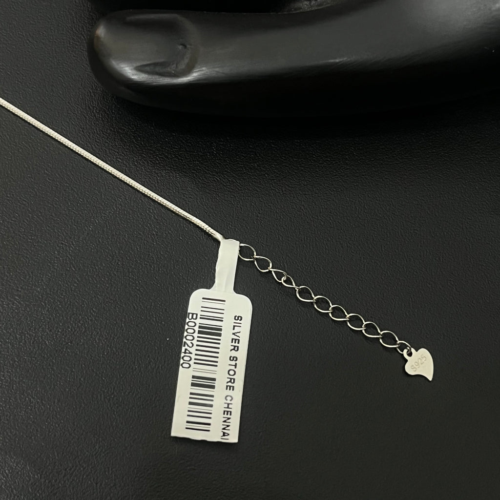 Silver Ladies Anklet Rectangular V 925