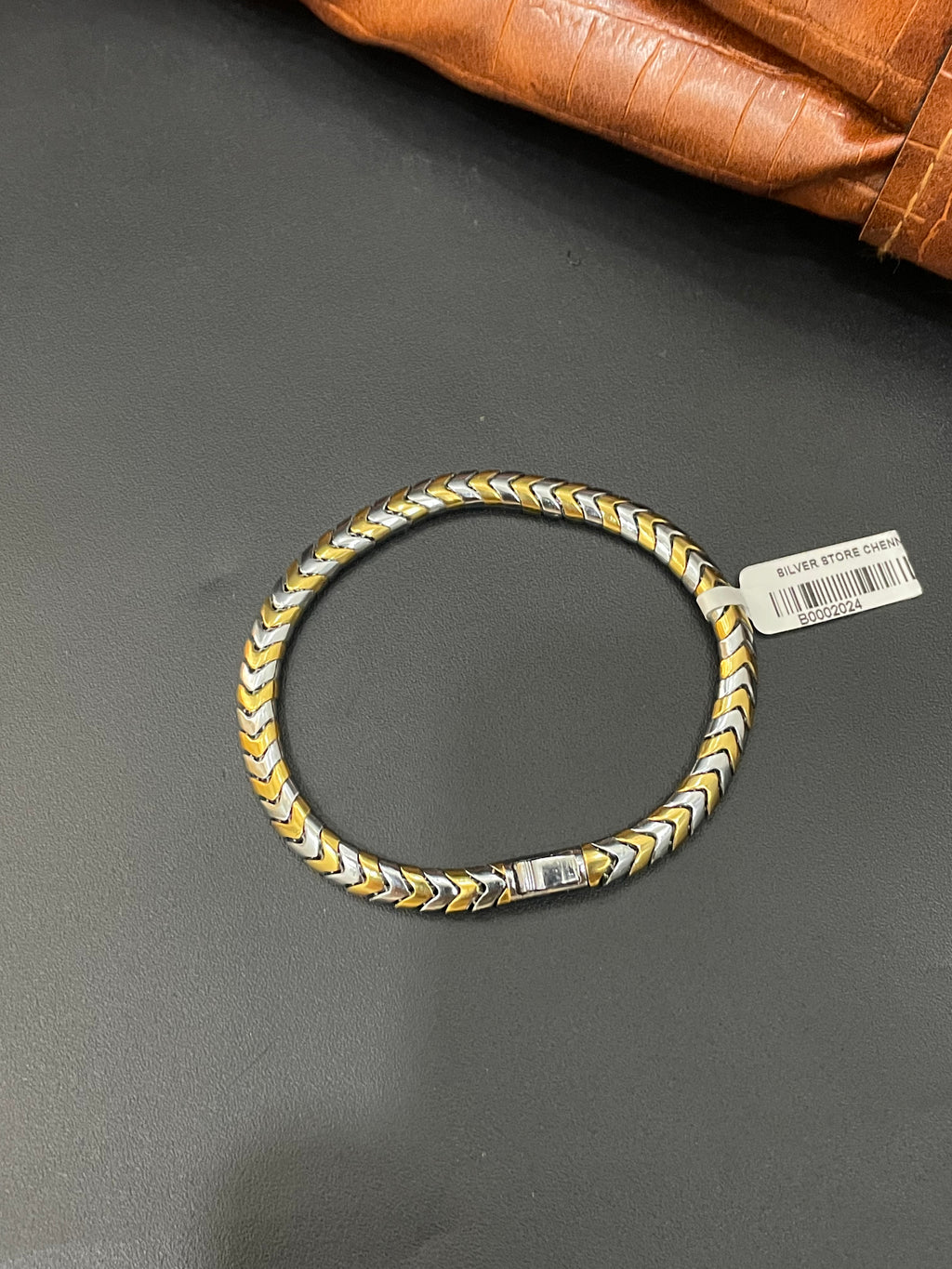Silver Men's Bracelet Two Tone TT2 925