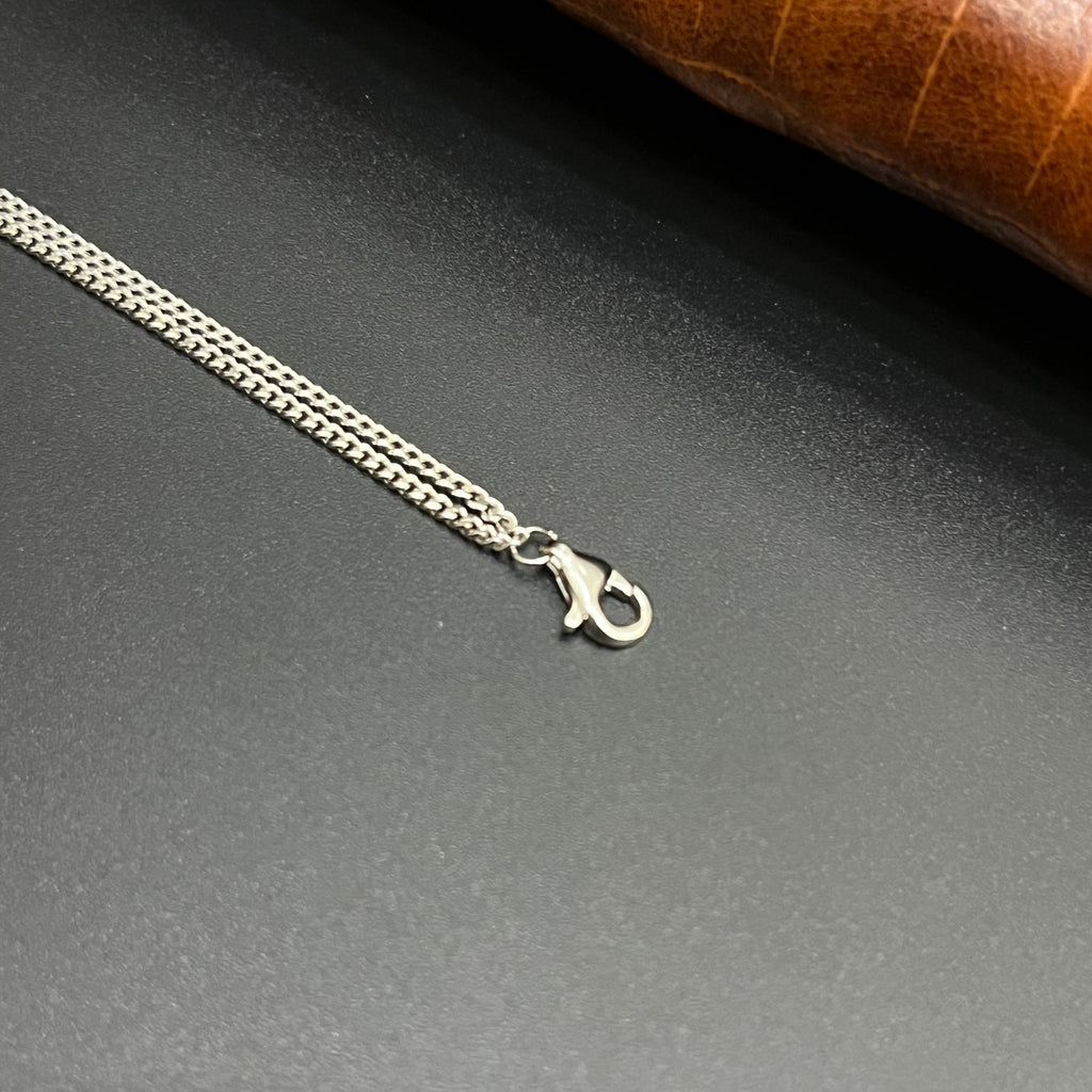 Silver Ladies Bracelet Heart Double Layer Link Lock 925