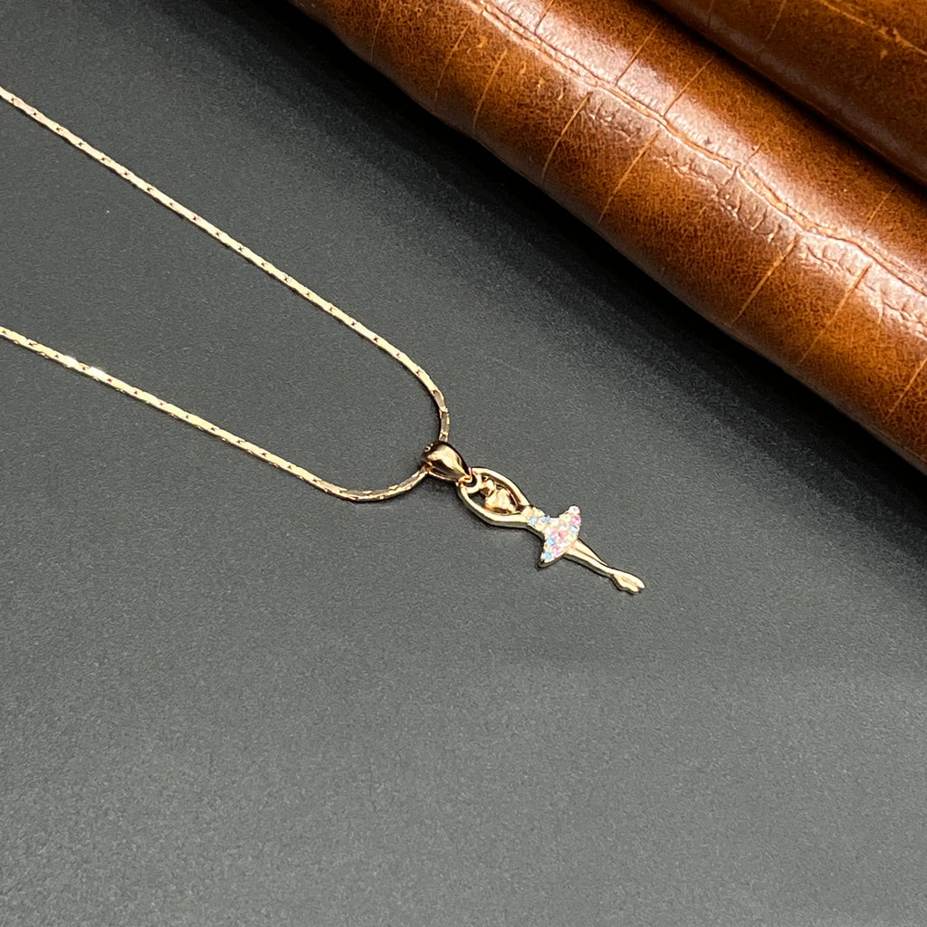 Silver Ladies Pendant Barbie Doll Rose Gold 925