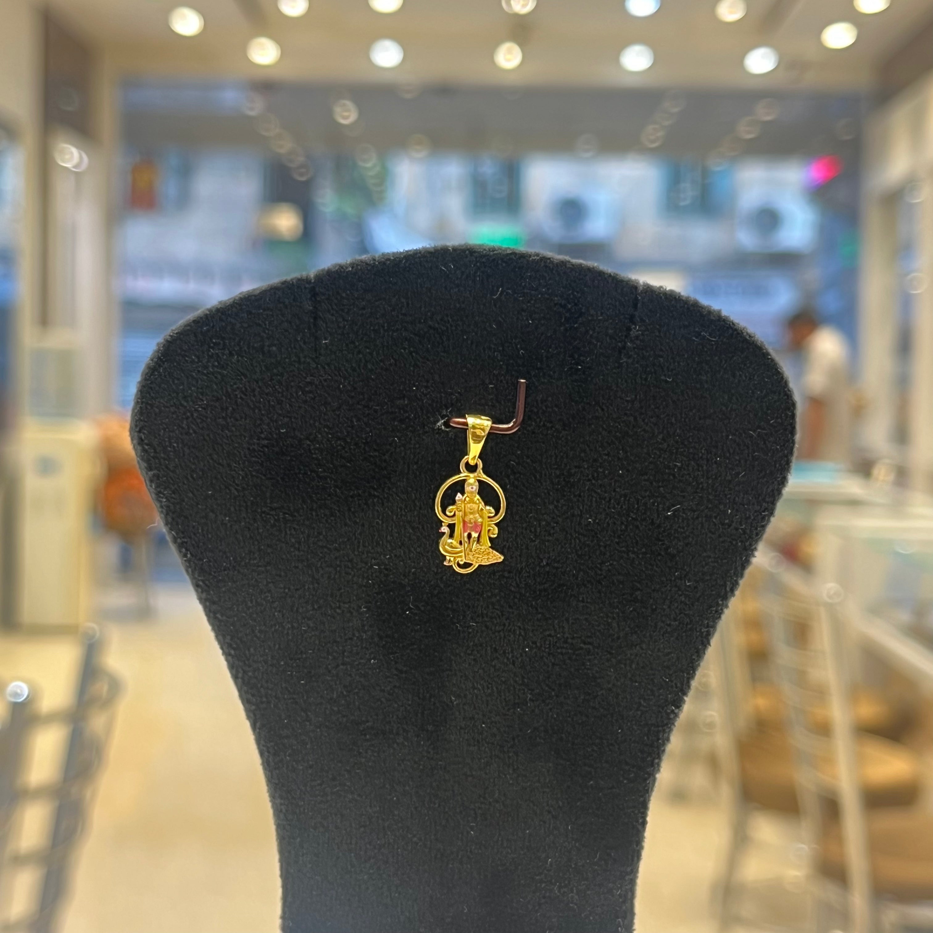 Gold Pendant Murugan Peacock NDS03 22K 916