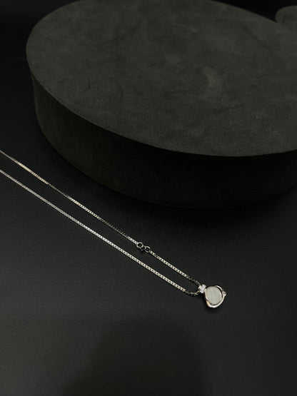 Silver Ladies Pendant Chain Moon Silver