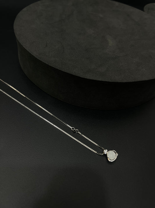 Silver Ladies Pendant Chain Moon Silver