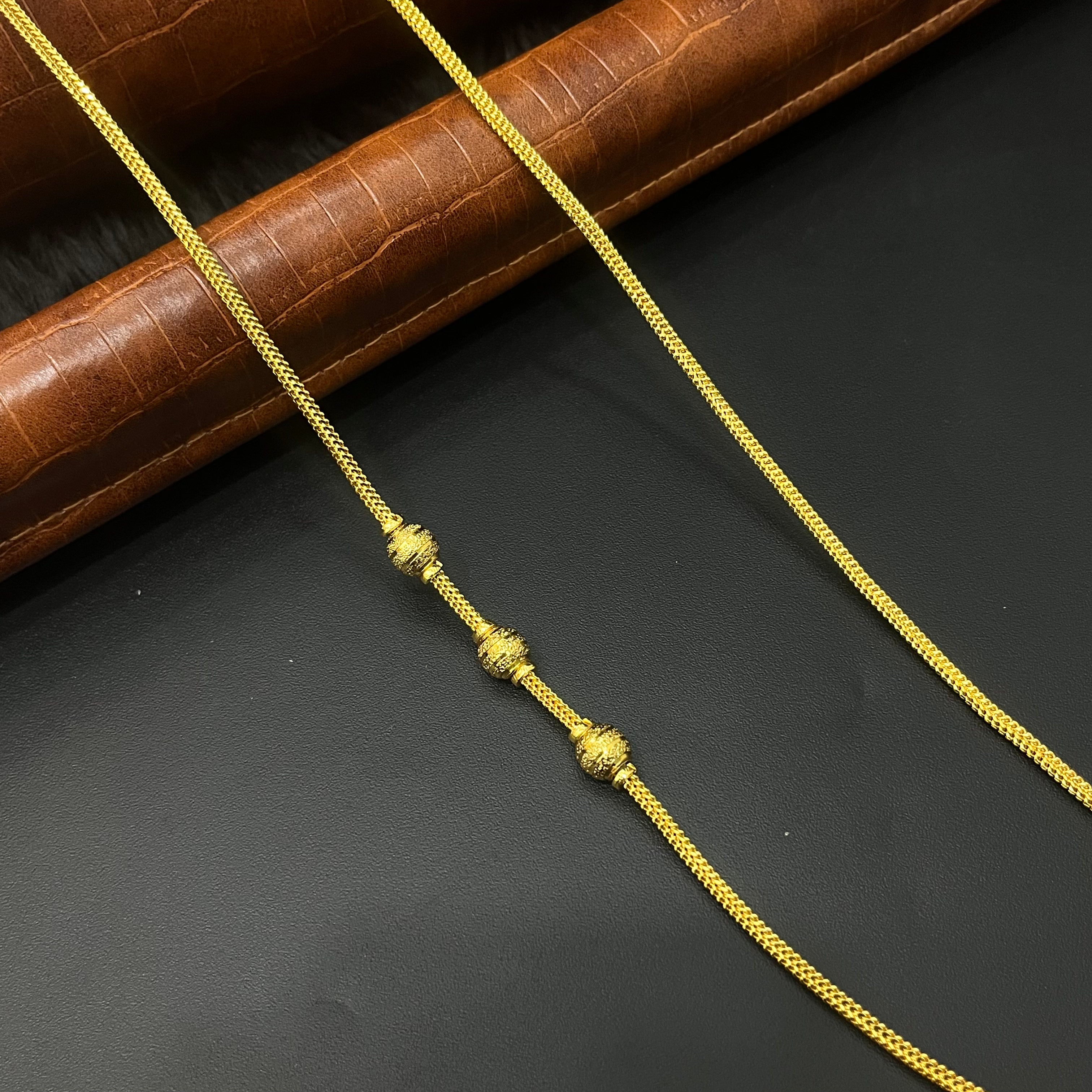 Silver Balls Thali Sarad Gold Finished Shine