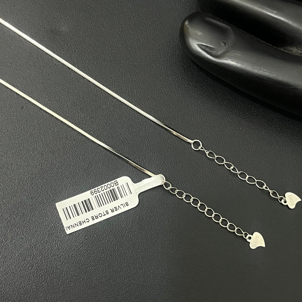 Silver Ladies Anklet Flat 925