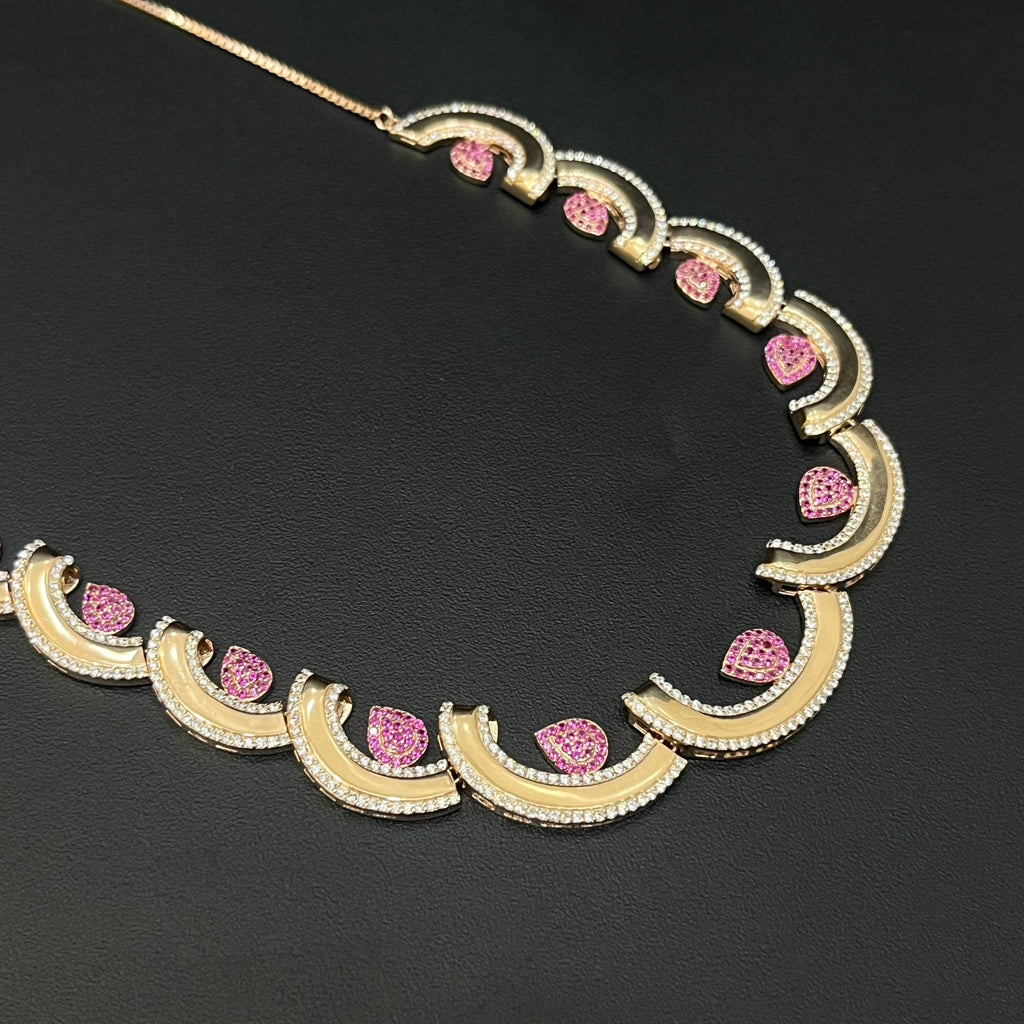 Silver Necklace Rosegold Finished C Uniform