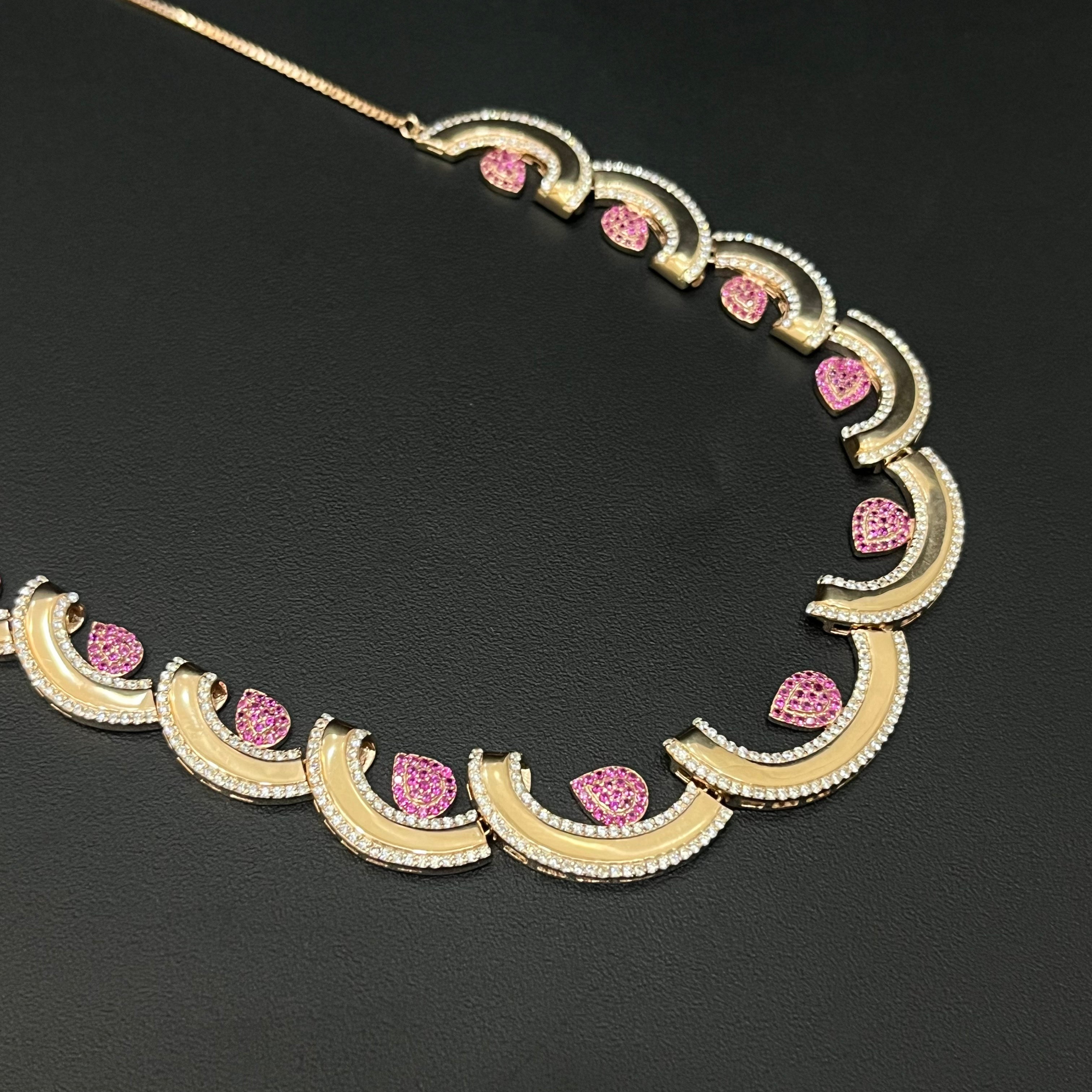 Silver Necklace Rosegold Finished C Uniform