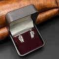 Silver Ladies  Earcuffs Leafs