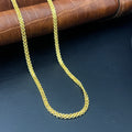 Silver Mens Chain Premium Double Twist Gold Finish 925