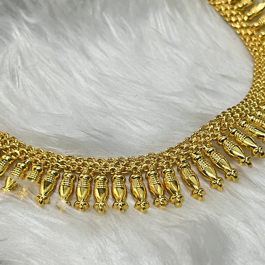 Silver Kerala Kutchi Necklace Gold Finished 925