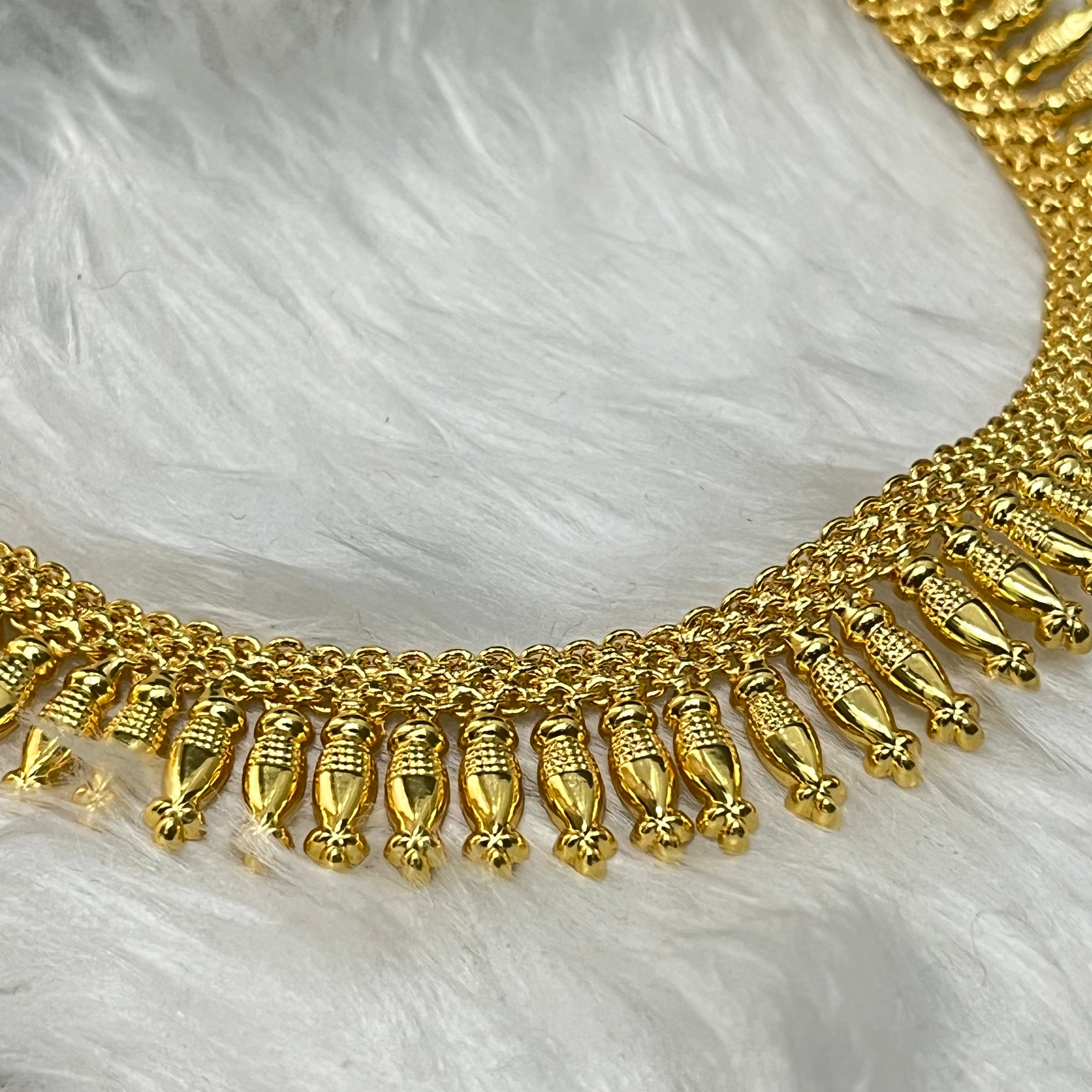 Silver Kerala Kutchi Necklace Gold Finished 925