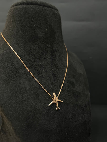 Silver Ladies Pendant Chain Flight Rosegold