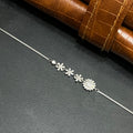 Silver Ladies Bracelet Flowerfull Blossom White 925