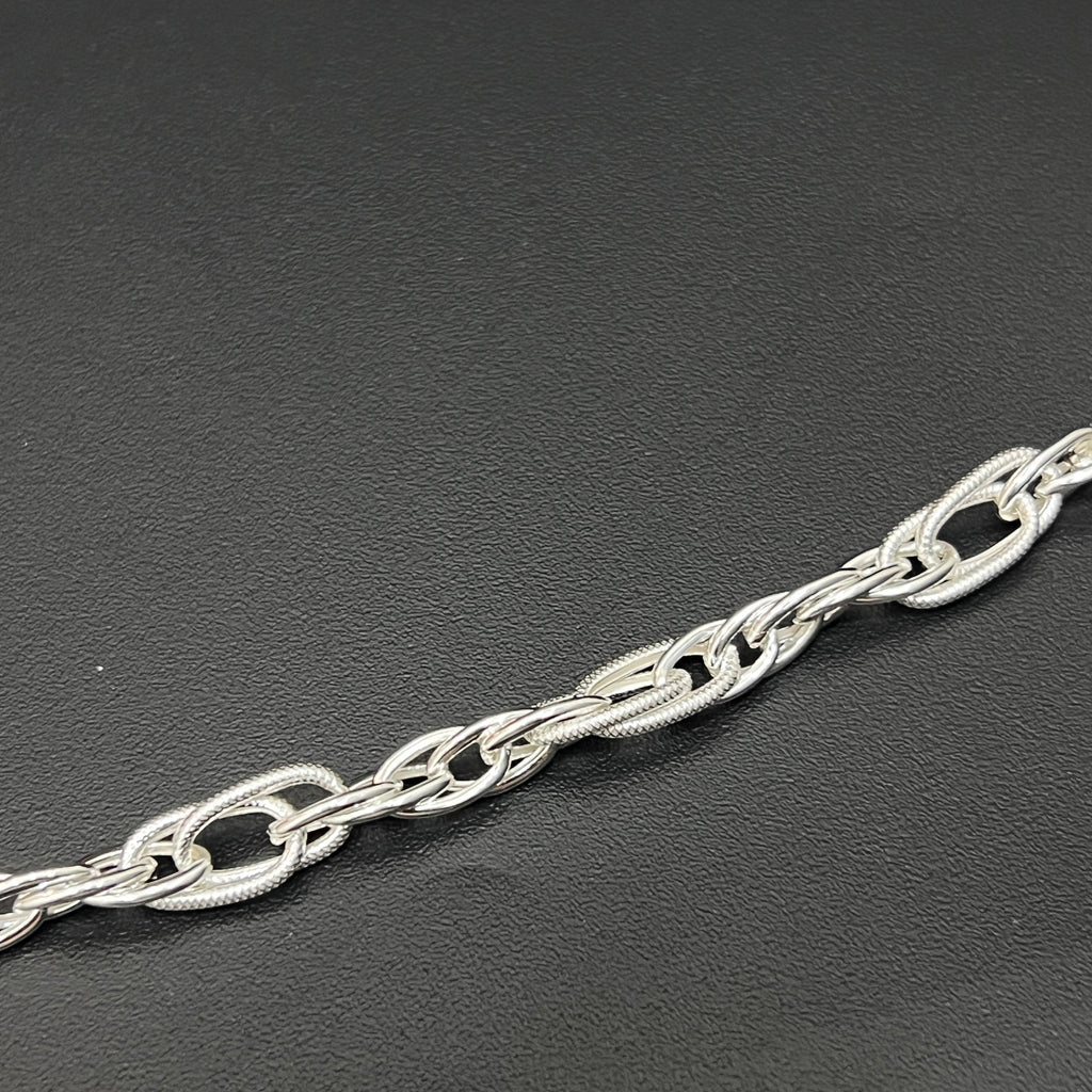 Silver Gents Bracelet Italian Finished DS03