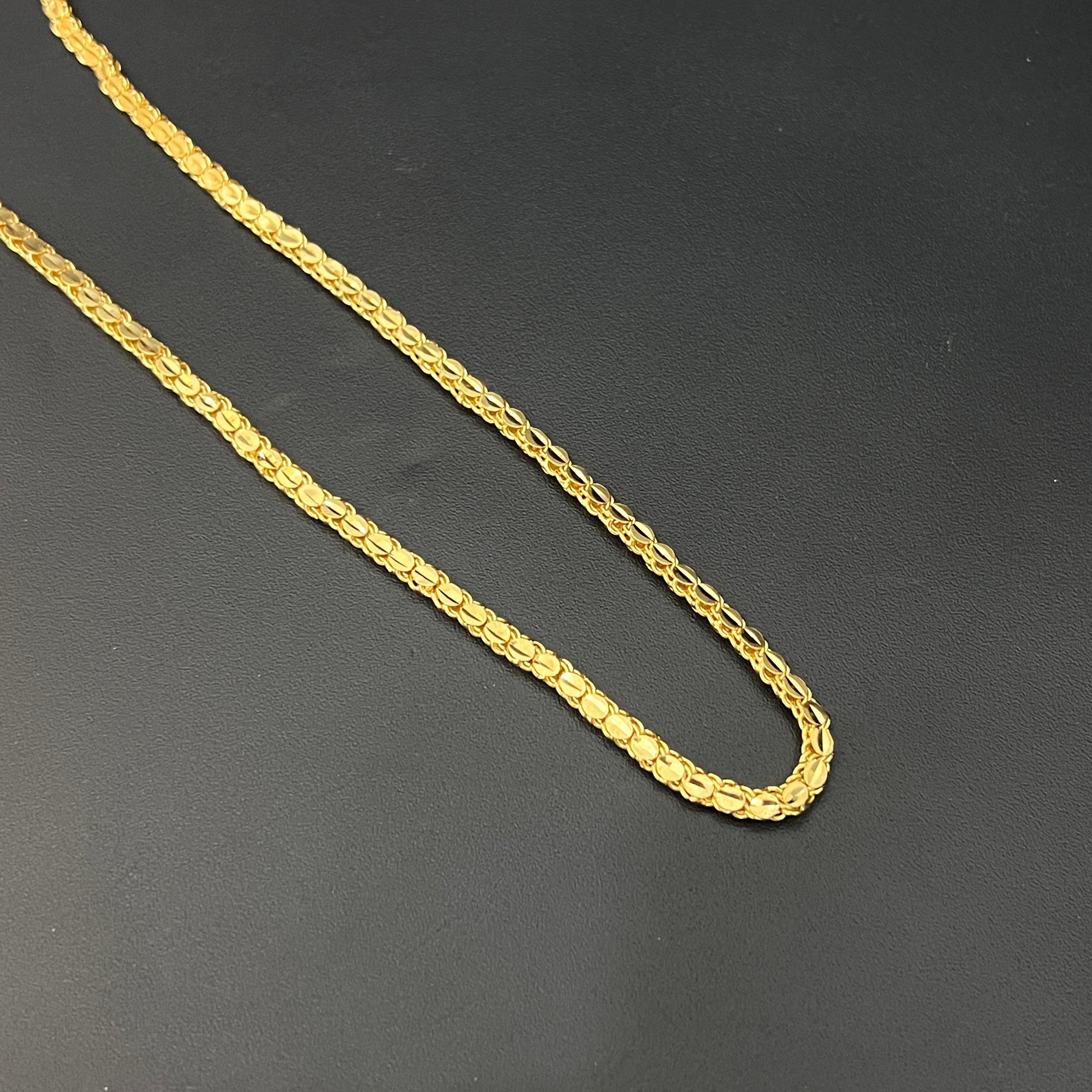 Silver Mens Dual Gold Finished Chain