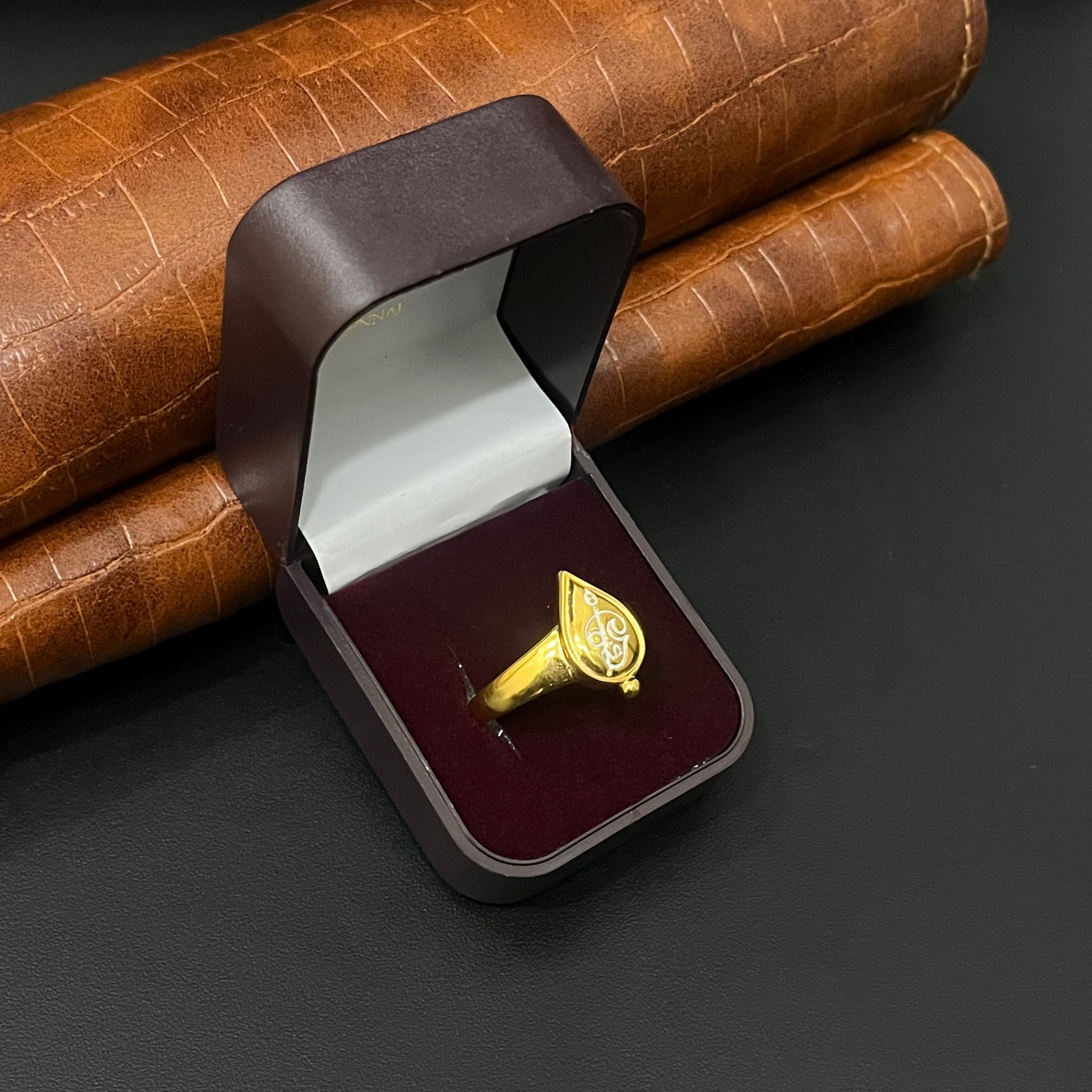 Silver Ring Vel Gold Finished 925