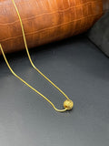 Silver Ladies Chain Balls Gold Polish