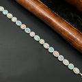 Silver Mozzanite Ladies Bracelet Blue