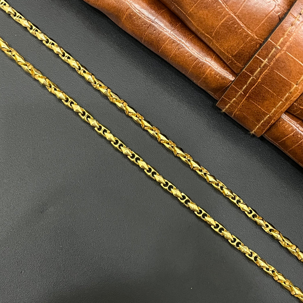 Silver Mens Chain Gold Finished Kathli Imported 925
