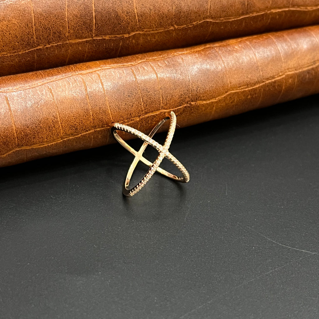 Silver Ladies Vanki Ring Rose Gold 925