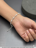 Silver Ladies Bracelet CNC Balls C07