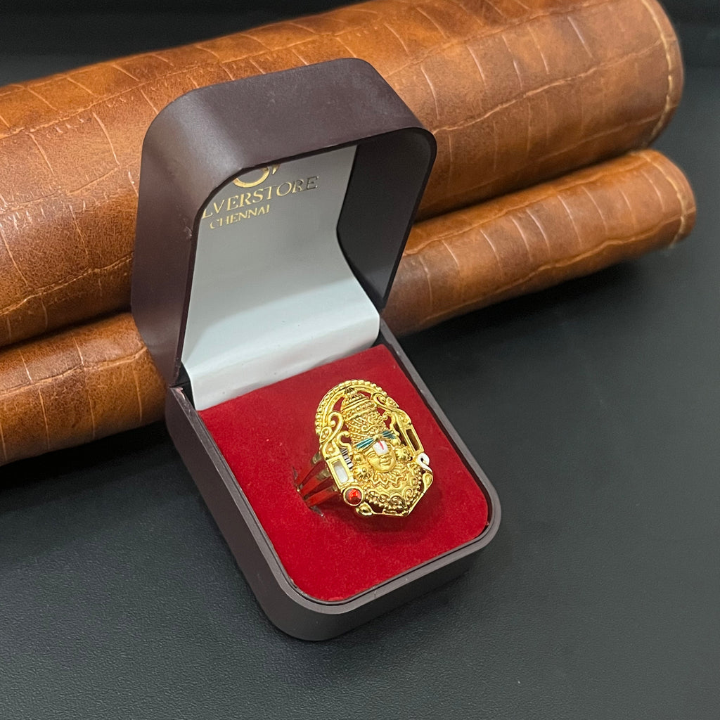 Silver Ring Tirupathi Balaji Gold Finished 925 2