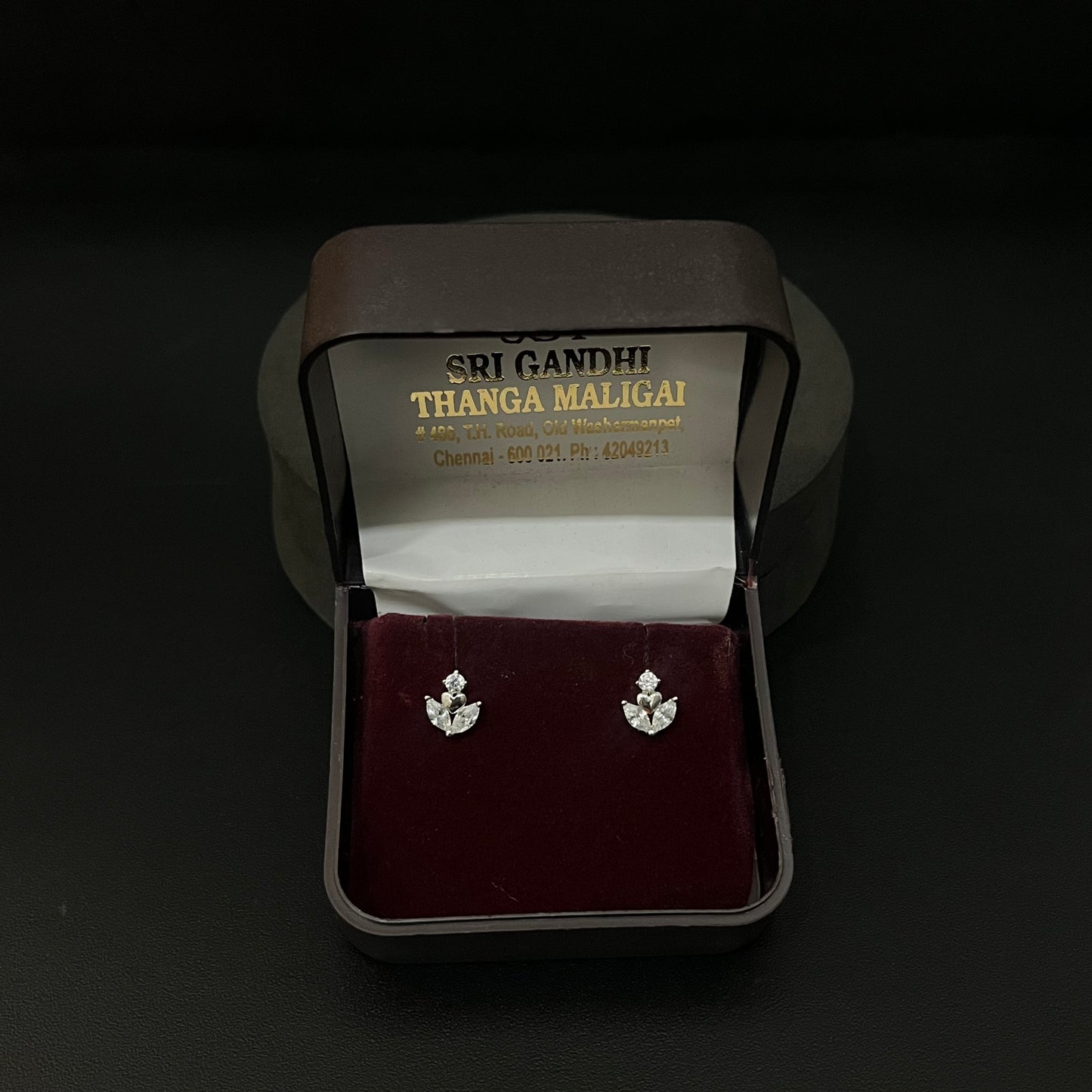 Silver Second Studs Anchor Drops Platinum